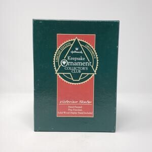 1993 Hallmark Victorian Skater Keepsake Holiday Christmas Ornament.
